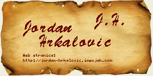 Jordan Hrkalović vizit kartica